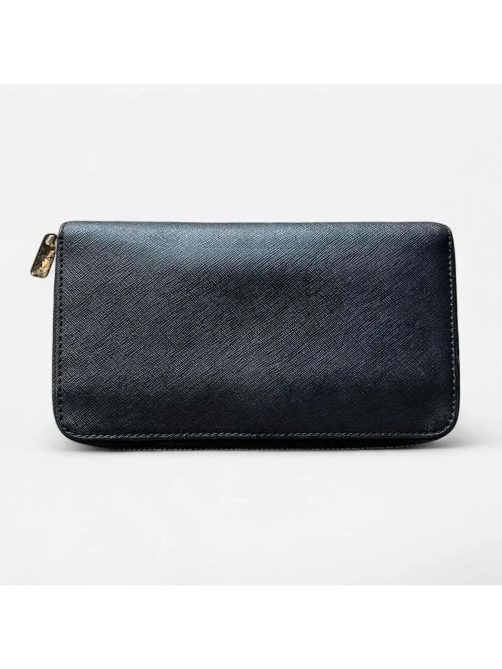 Tory Burch Black Continental Zip Wallet Minimalistic Leather Luxury Whimsigoth